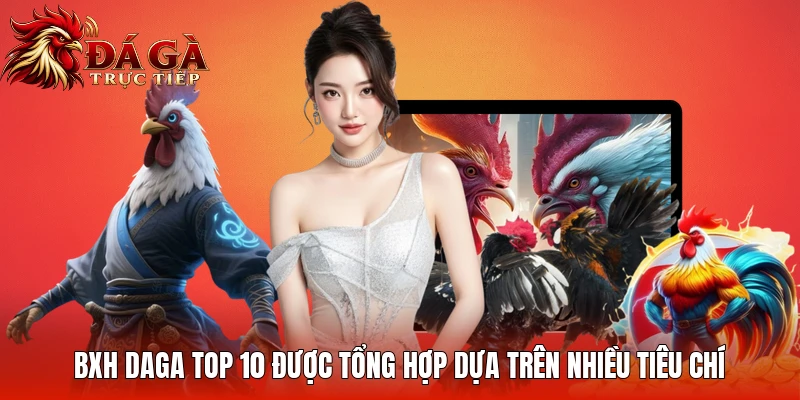 BXH Daga Top 10 được tổng hợp dựa trên nhiều tiêu chí